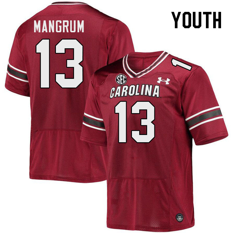 Youth #13 Payton Mangrum South Carolina Gamecocks 2023 College Football Jerseys Stitched-Garnet